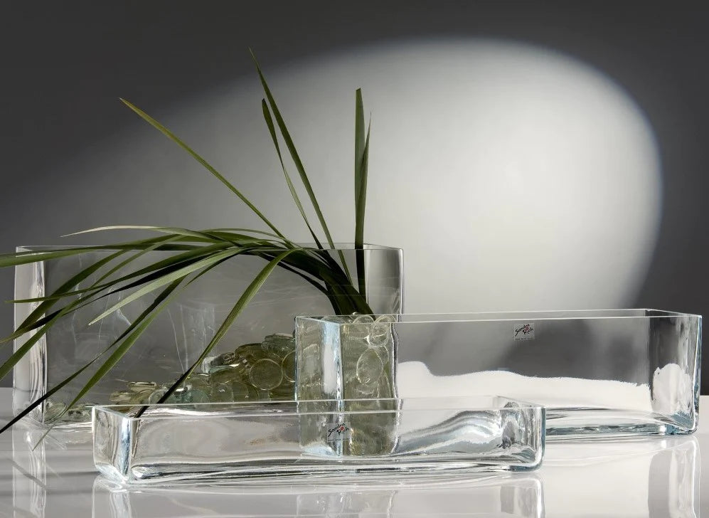 זכוכית מלבן עבה 40 ס"מ אורך 12 סמ רוחב בגבהים שונים - Decor 2 Home