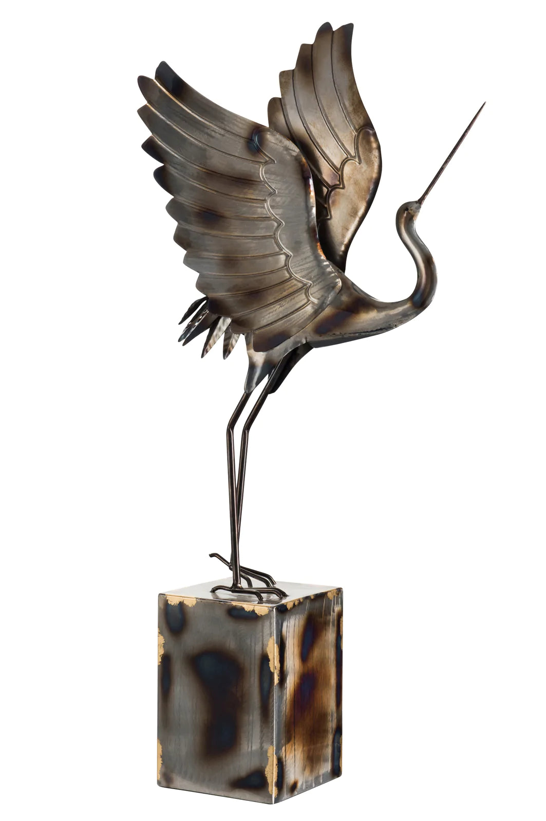 עגור עשוי מתכת יוקרתית על בסיס 60 סמ - Decor 2 Home