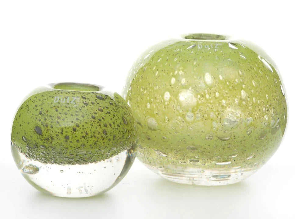 אגרטל כדור זכוכית ניפוח עבה מאוד ירוק