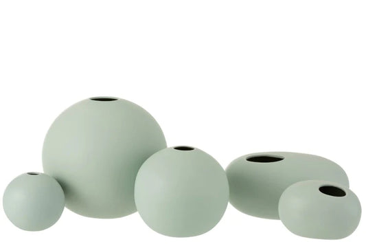 אגרטל כדור פורצלן ירוק מנטה