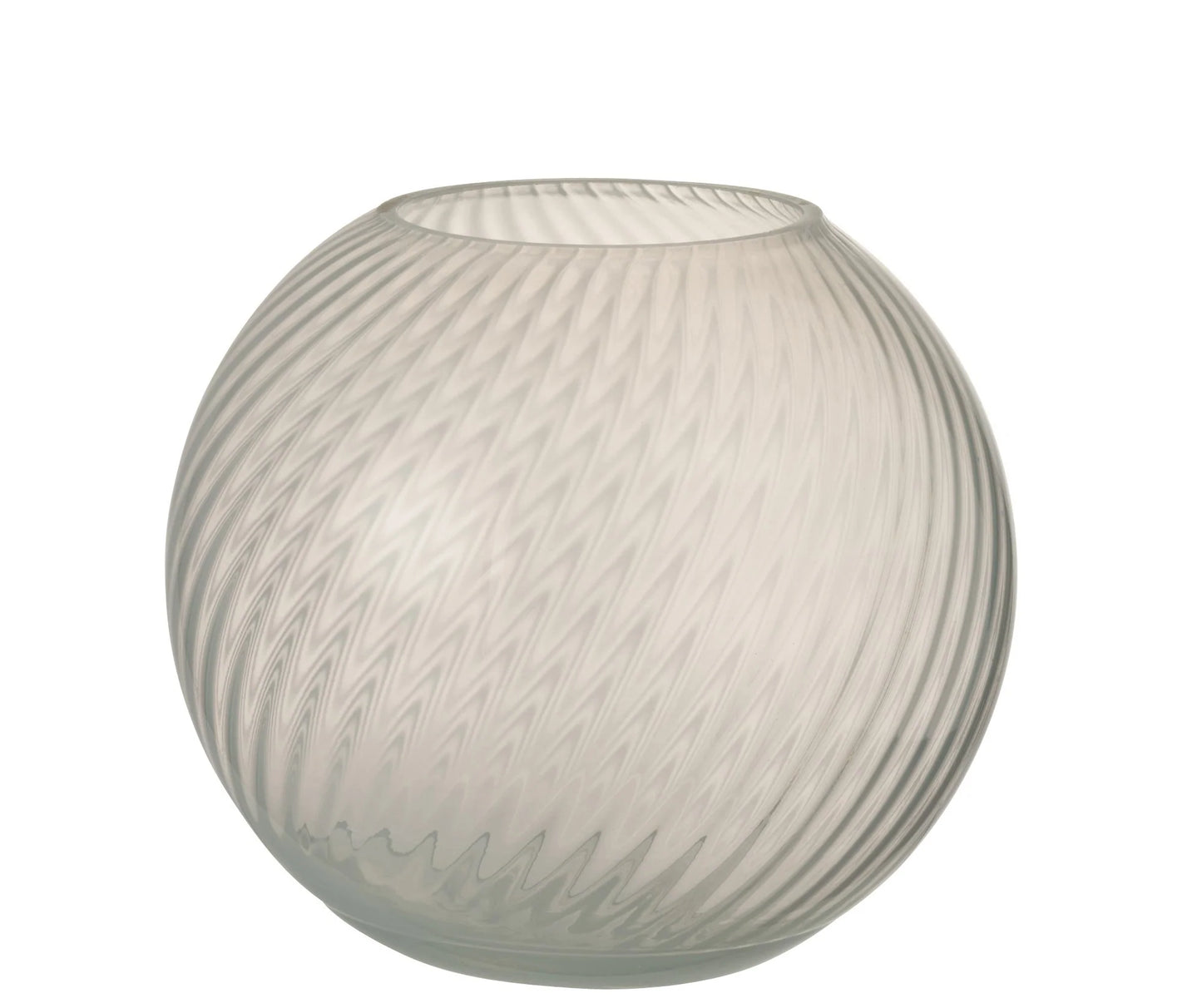 אגרטל זכוכית עגול עם פסים