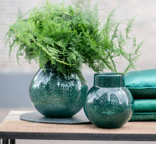 אגרטל דוץ מעוגל ירוק בועות