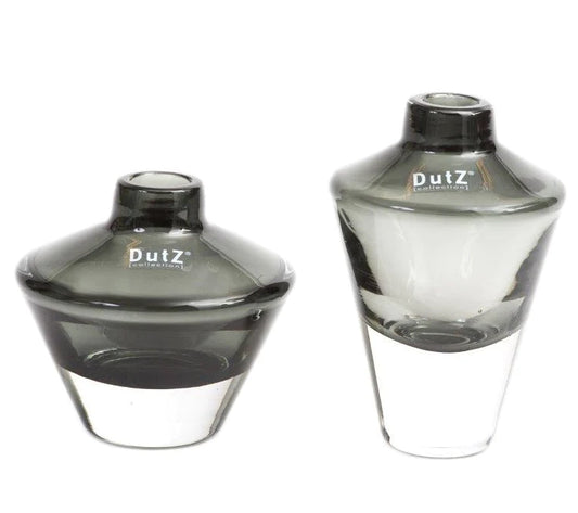 אגרטל טרפז עבה לפרח צבע אפור עשן