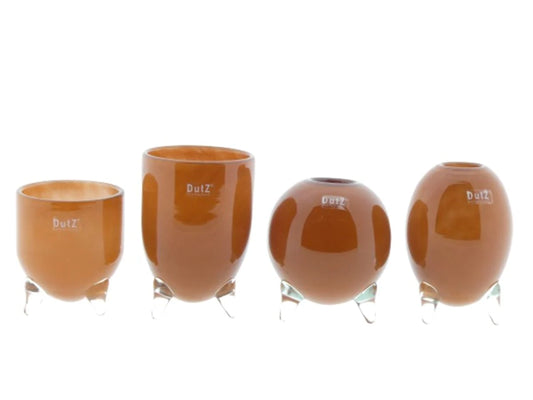 אגרטל 3 רגליים כתום כהה לפרח בודד\מפיצי ריח