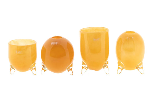 אגרטל 3 רגליים צהוב אוקר לפרח בודד\מפיצי ריח