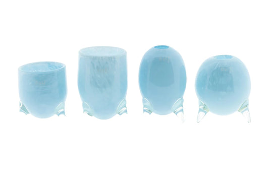 אגרטל 3 רגליים תכלת לפרח