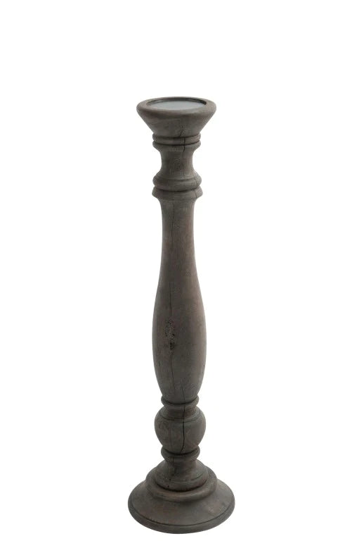 פמוט עץ  ענק גובה 90 סמ בצבע חום - Decor 2 Home
