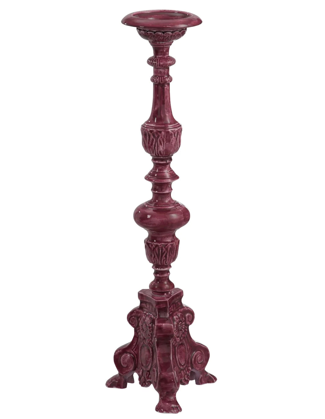 פמוט רנססנס ענתיק ורוד מתכת 52 סמ 62 סמ - Decor 2 Home