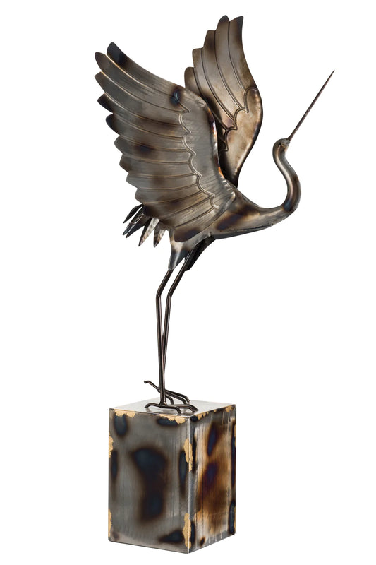 עגור עשוי מתכת יוקרתית על בסיס 60 סמ - Decor 2 Home