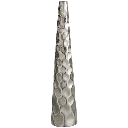אגרטל קוני מתכת מרוקע 62  סמ 83 סמ צבע כסף - Decor 2 Home