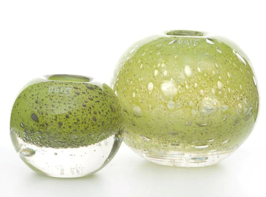 אגרטל כדור זכוכית ניפוח עבה מאוד ירוק