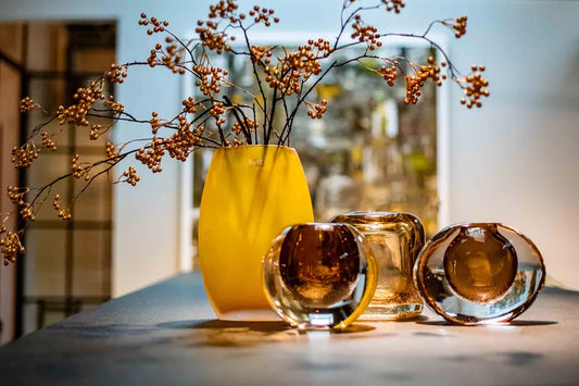 אגרטל כדור דוץ "סיזקי" אמבר