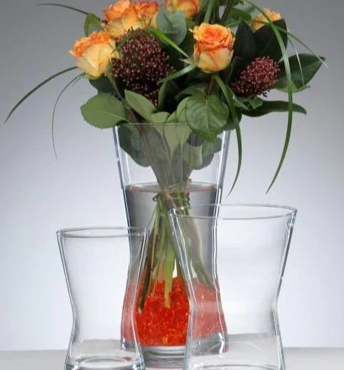 אגרטל ארובה זכוכית שקופה גובה 30 - Decor 2 Home